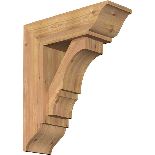 Ekena Millwork Balboa Traditional Smooth Bracket w/ Offset Brace, Western Red Cedar, 7 1/2"W x 22"D x 26"H BKT0806X22X26BOA01SWR - main